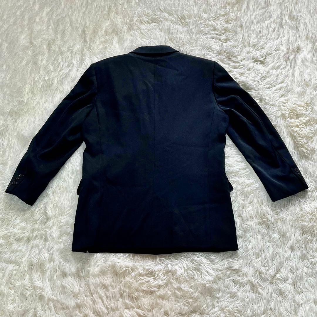 [Extremely beautiful item] Masaki Suda style double suit set up extra thick wide black vintage men's L