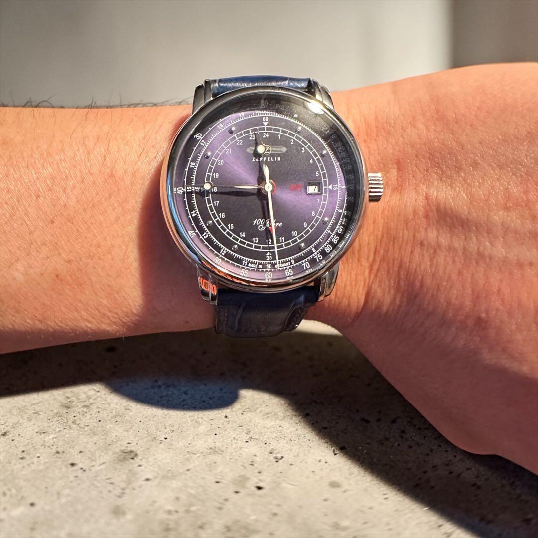 [In full working order, complete with accessories] ZEPPELIN Zeppelin 100th Anniversary GMT Blue