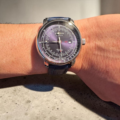 [In full working order, complete with accessories] ZEPPELIN Zeppelin 100th Anniversary GMT Blue