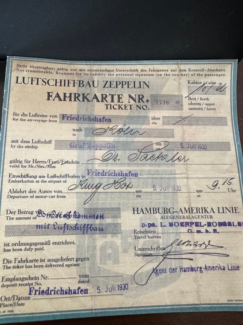 [In full working order, complete with accessories] ZEPPELIN Zeppelin 100th Anniversary GMT Blue