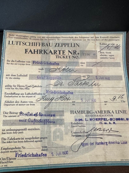 [In full working order, complete with accessories] ZEPPELIN Zeppelin 100th Anniversary GMT Blue