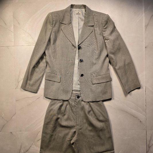 Single button suit setup 90s gray gray made in Japan