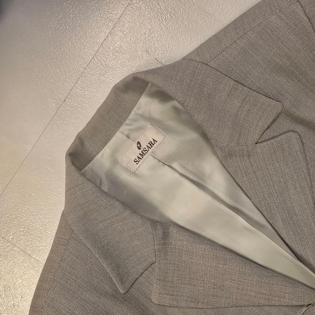 Single button suit setup 90s gray gray made in Japan
