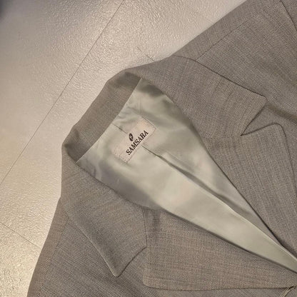 Single button suit setup 90s gray gray made in Japan