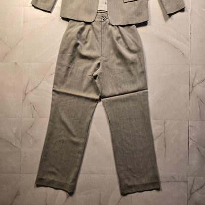 Single button suit setup 90s gray gray made in Japan