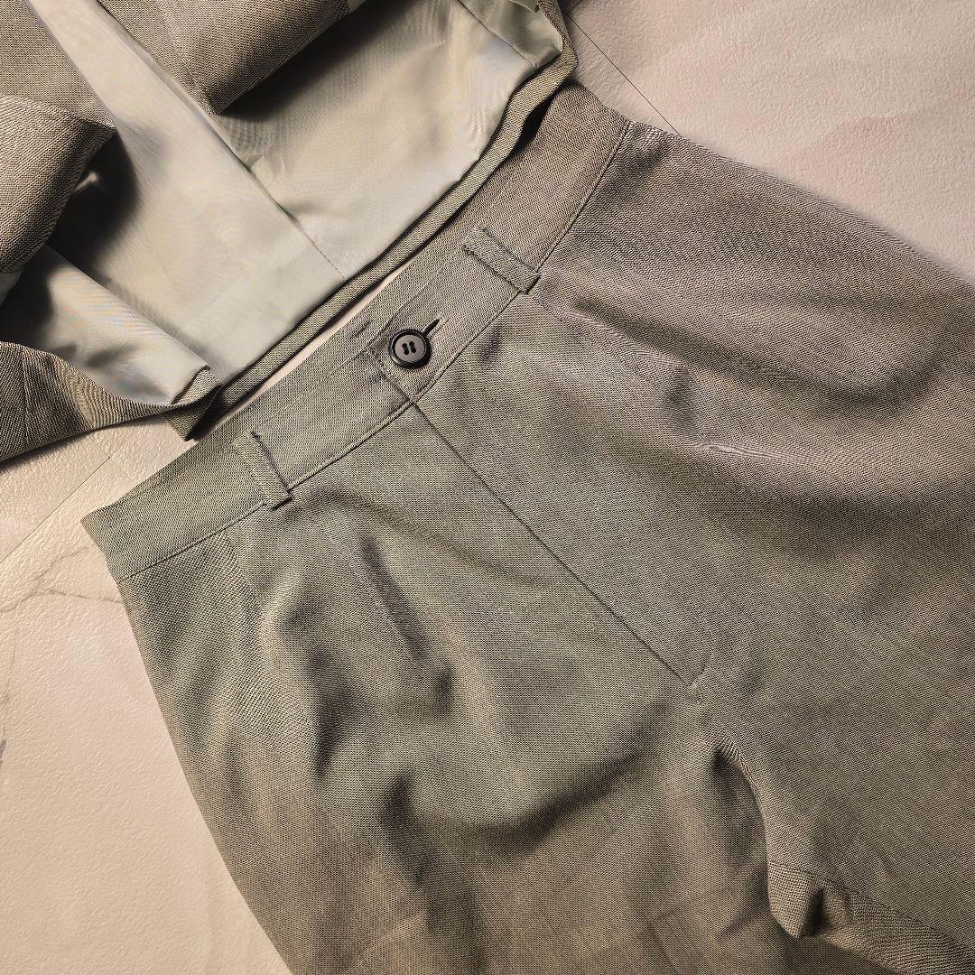 Single button suit setup 90s gray gray made in Japan