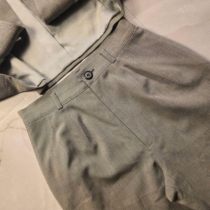 Single button suit setup 90s gray gray made in Japan
