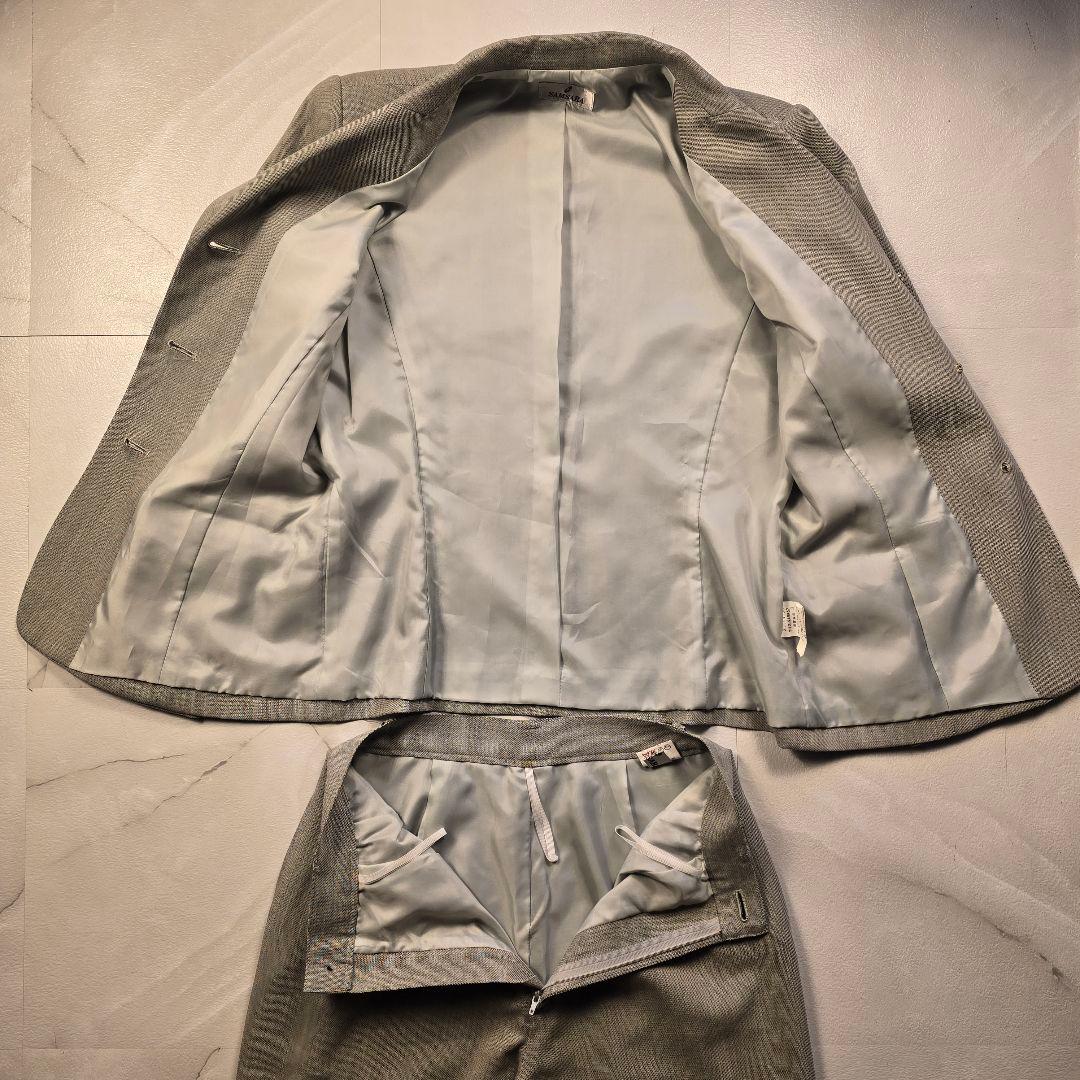 Single button suit setup 90s gray gray made in Japan