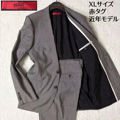 [Good Condition] Hugo Boss Suit Setup Silk Navy XL Red Tag Recent Model