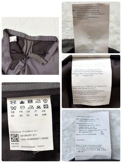 [Good Condition] Hugo Boss Suit Setup Silk Navy XL Red Tag Recent Model