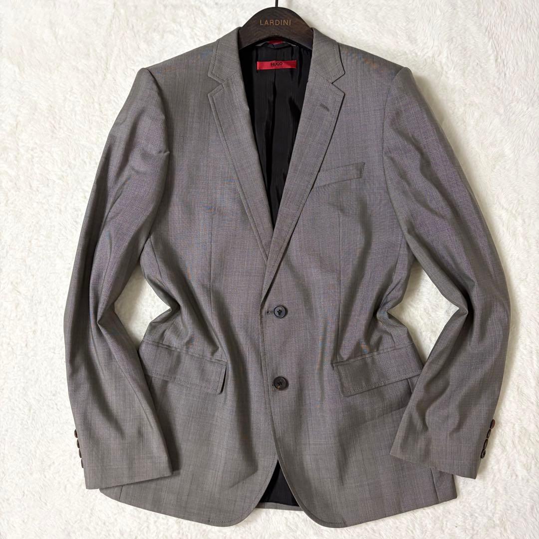 [Good Condition] Hugo Boss Suit Setup Silk Navy XL Red Tag Recent Model