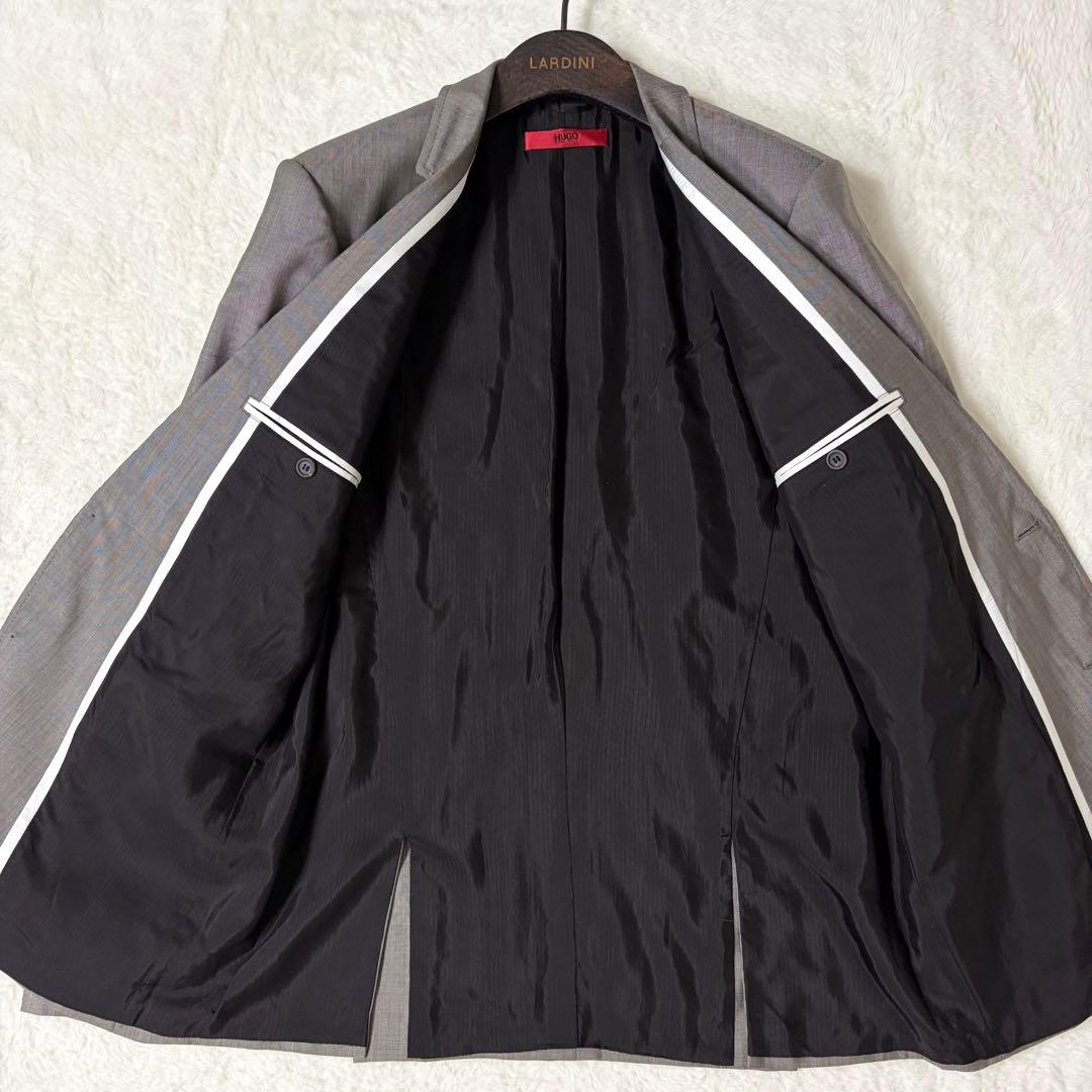 [Good Condition] Hugo Boss Suit Setup Silk Navy XL Red Tag Recent Model