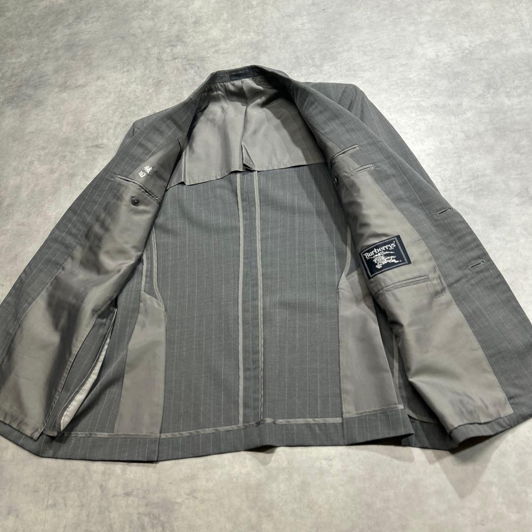 90s Burberrys Setup Suit AB4 Gray Stripe M