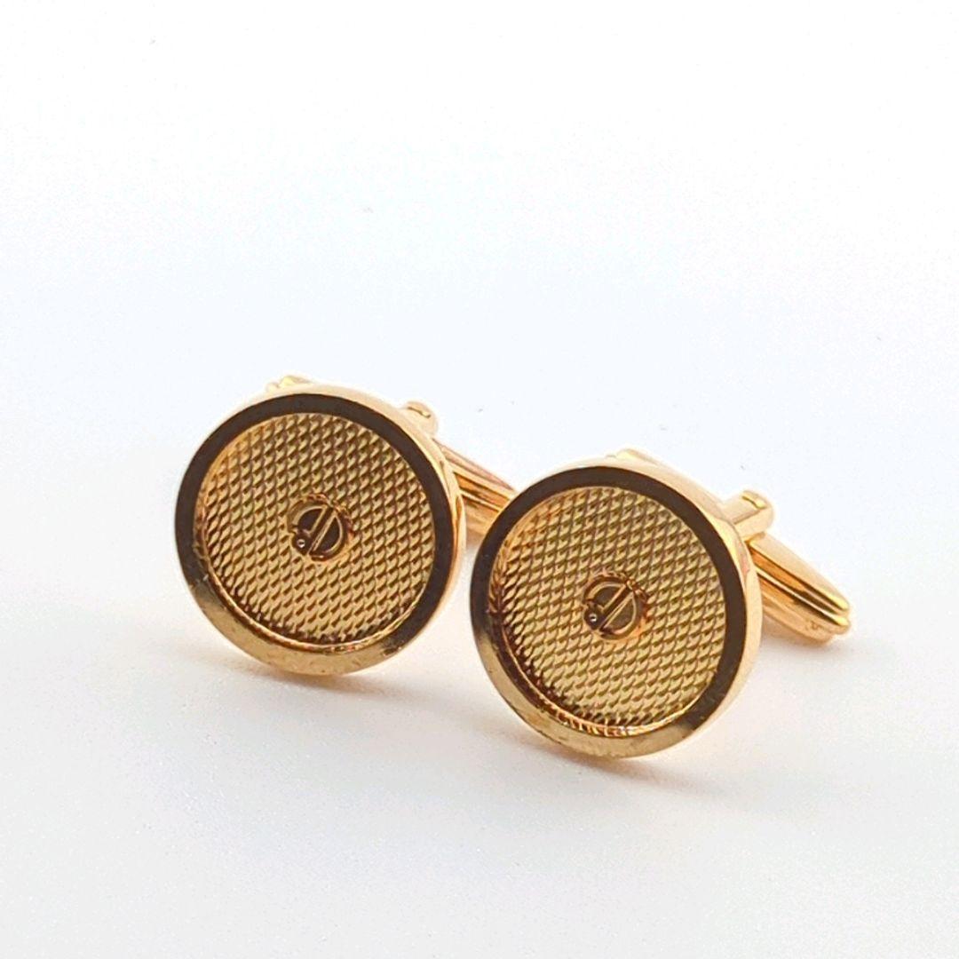 Dunhill cufflinks d logo gold men's good condition