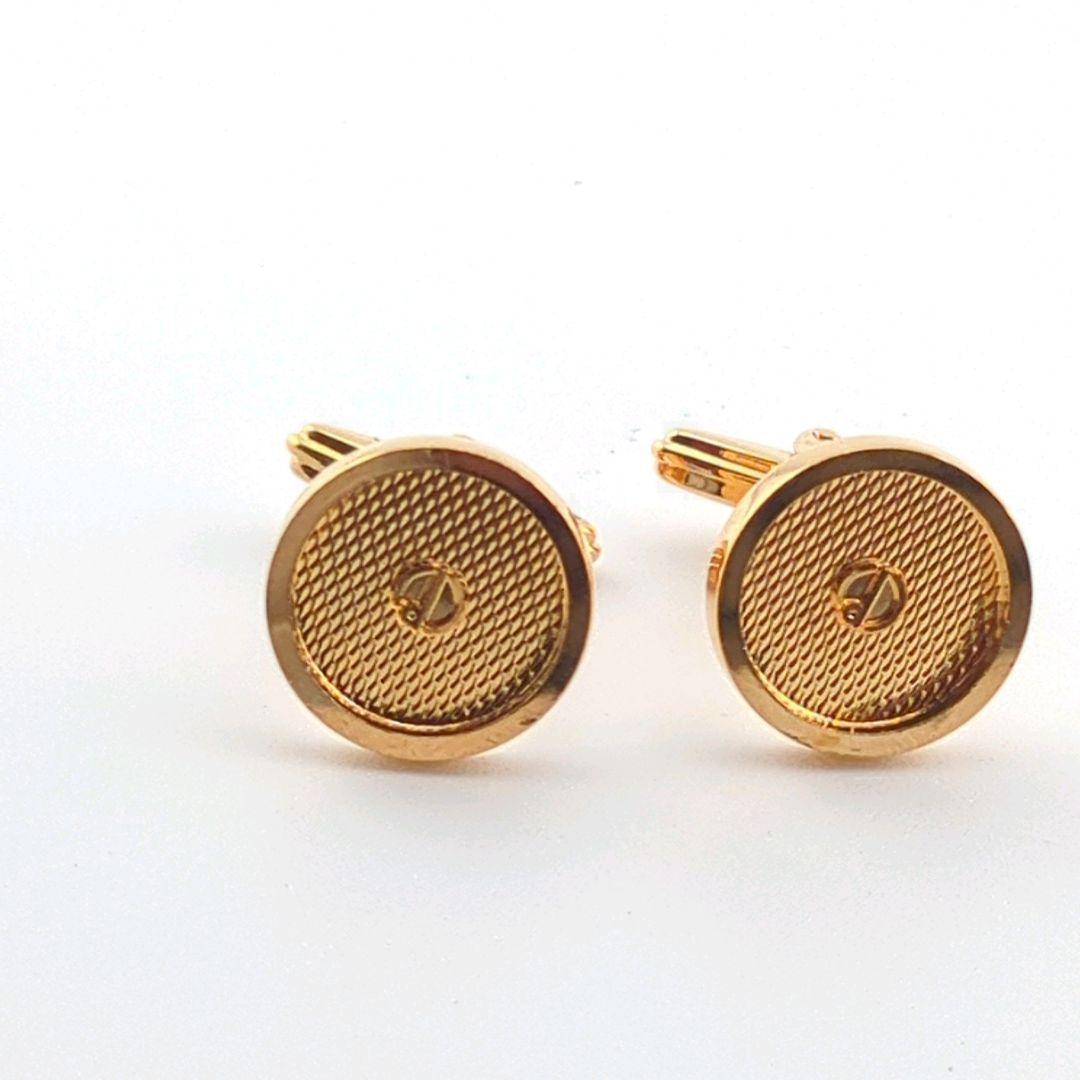 Dunhill cufflinks d logo gold men's good condition
