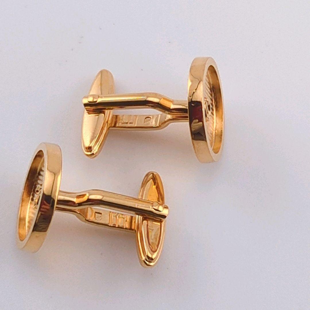 Dunhill cufflinks d logo gold men's good condition