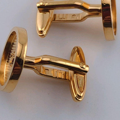 Dunhill cufflinks d logo gold men's good condition