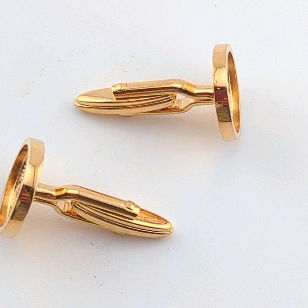 Dunhill cufflinks d logo gold men's good condition