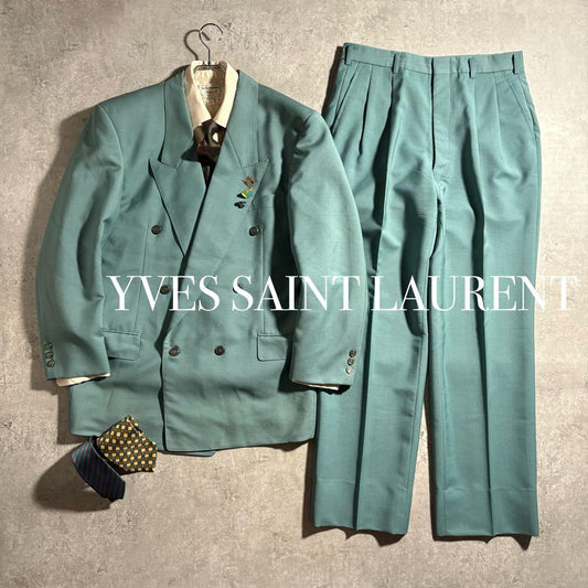 Yves Saint Laurent Double Setup Suit Mint Green L YSL