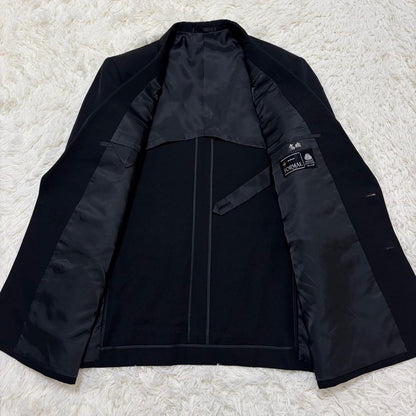 [Good condition] 90s vintage double-breasted set-up suit black