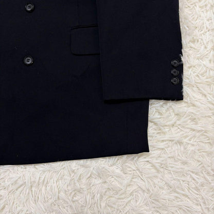 [Good condition] 90s vintage double-breasted set-up suit black