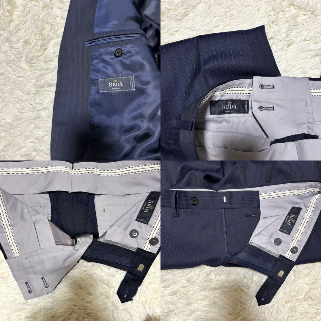 [REDA×MOTS] Custom Suit Setup Striped Made in Japan Dark Blue L