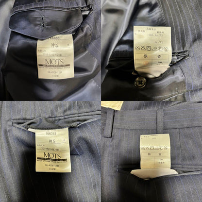 [REDA×MOTS] Custom Suit Setup Striped Made in Japan Dark Blue L