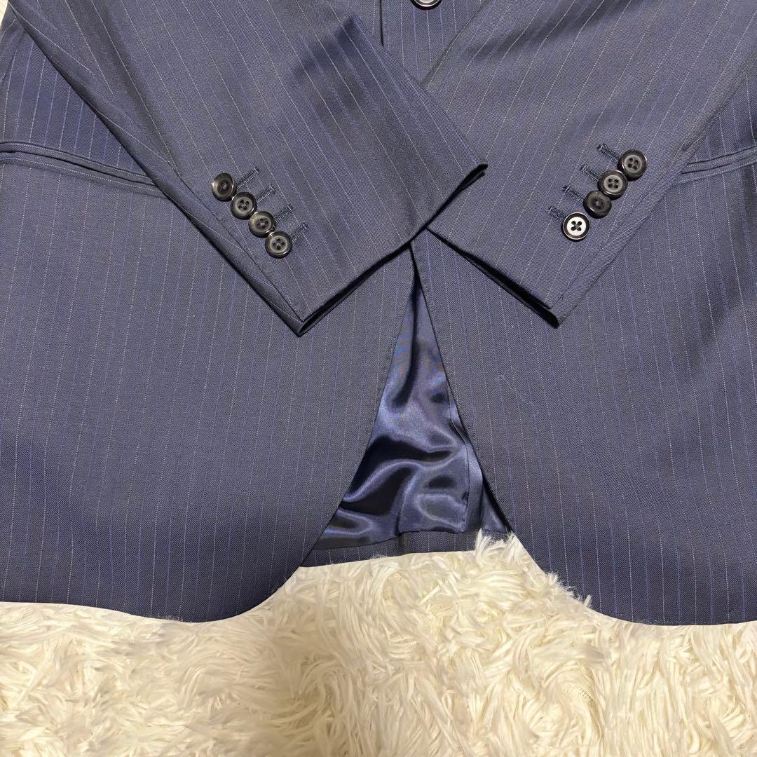 [REDA×MOTS] Custom Suit Setup Striped Made in Japan Dark Blue L