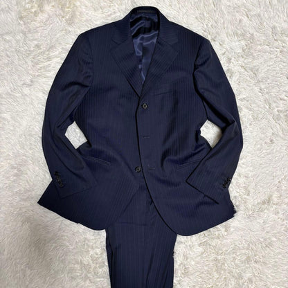 [REDA×MOTS] Custom Suit Setup Striped Made in Japan Dark Blue L