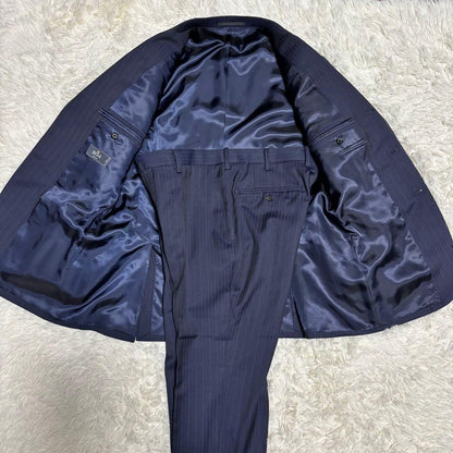 [REDA×MOTS] Custom Suit Setup Striped Made in Japan Dark Blue L