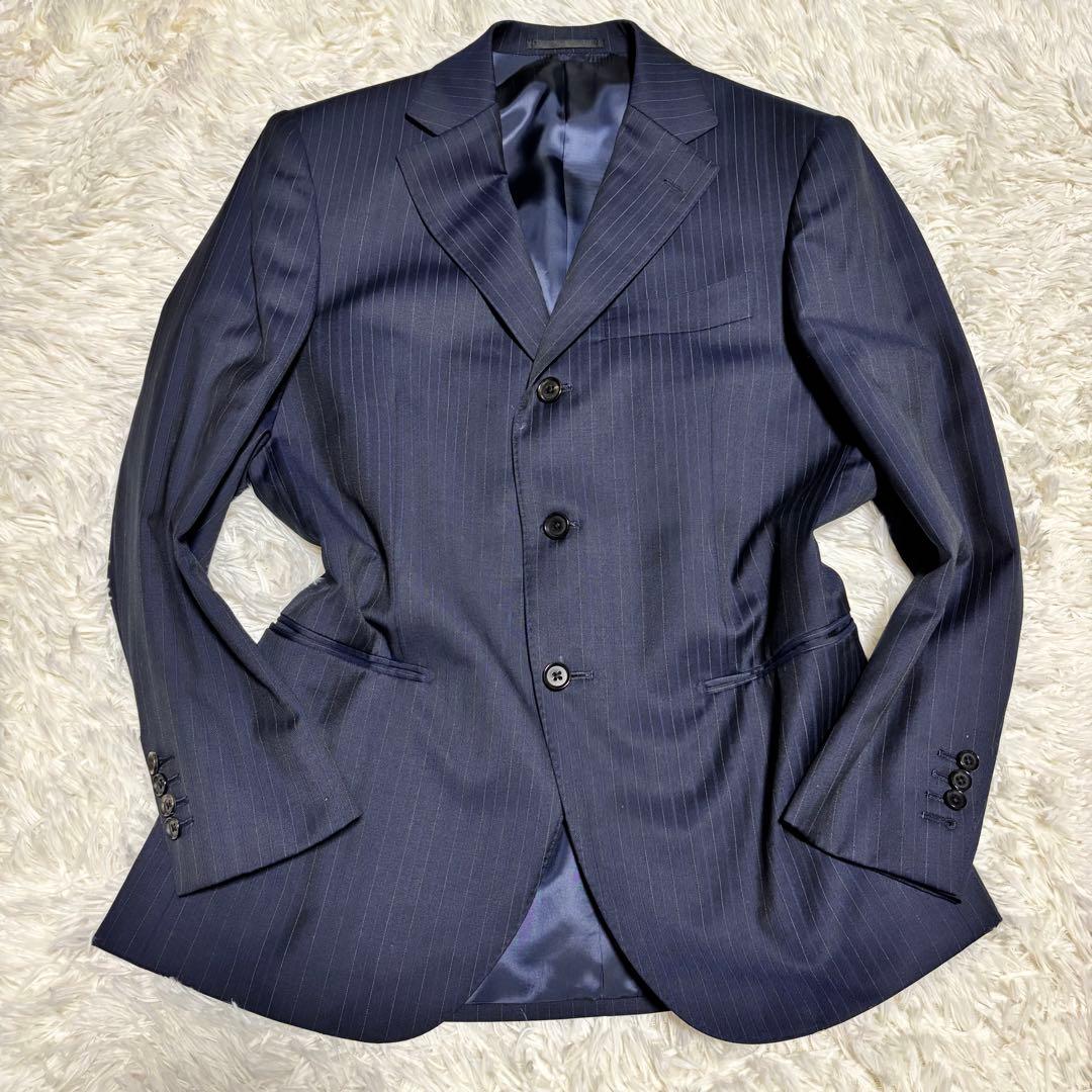 [REDA×MOTS] Custom Suit Setup Striped Made in Japan Dark Blue L