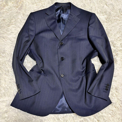 [REDA×MOTS] Custom Suit Setup Striped Made in Japan Dark Blue L