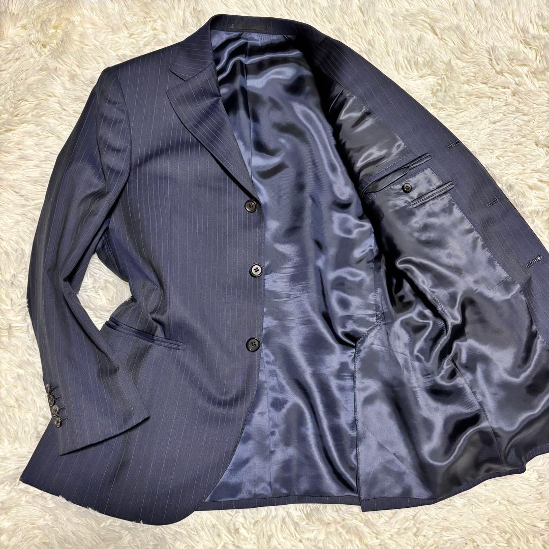 [REDA×MOTS] Custom Suit Setup Striped Made in Japan Dark Blue L