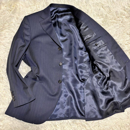 [REDA×MOTS] Custom Suit Setup Striped Made in Japan Dark Blue L