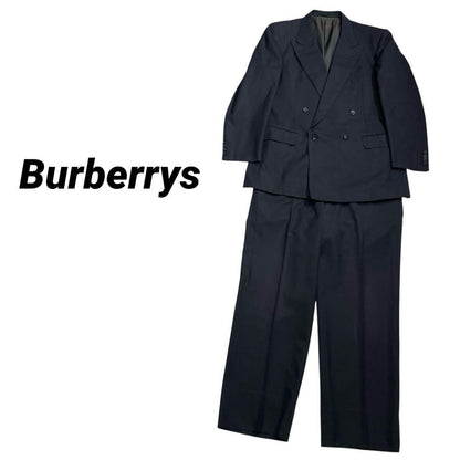 Burberrys Double Breasted Top and Bottom Set Navy Blue
