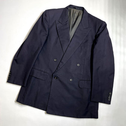 Burberrys Double Breasted Top and Bottom Set Navy Blue