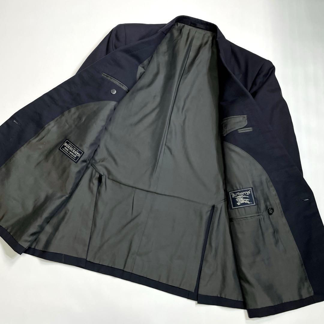 Burberrys Double Breasted Top and Bottom Set Navy Blue