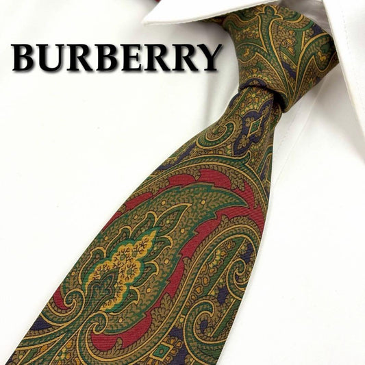 Good condition BURBERRY tie paisley pattern all over pattern
