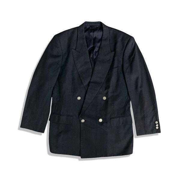 NINA RICCI Monsieur Ermenegildo Zegna Ermenegildo Zegna fabric double-breasted jacket suit size 98 navy men's [Appraised]